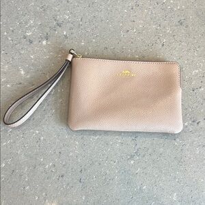 Coach Beige Wristlet